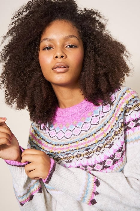 POPPY FAIRISLE JUMPER WHITE 5