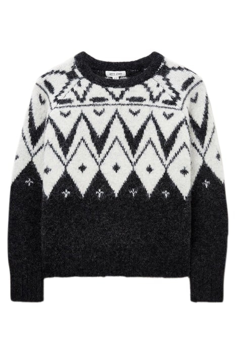 BLACK FAIRISLE JUMPER BLACK 4