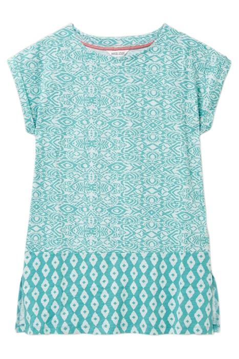 CARRIE TUNIC TEAL PRINTED 3