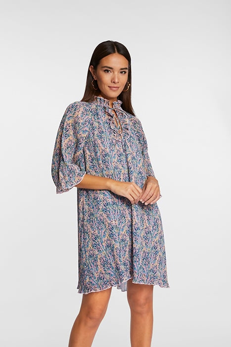 PRINTED PLISSEE DRESS ROSE QUARTZ 3