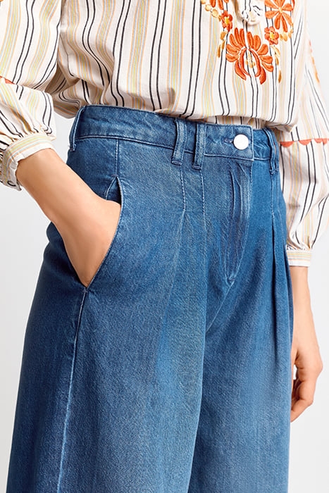 WIDE LEG DENIM PANTS ORGANIC RECYCLED DENIM BLUE 3