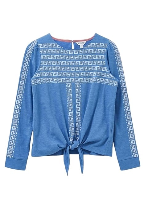 TIE HEM TOP BLUE 2