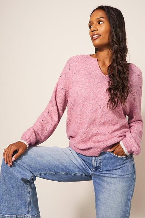 JENNIE POINTELLE JUMPER MID PINK 2
