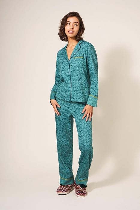 NINA  PJ SHIRT TEAL 2