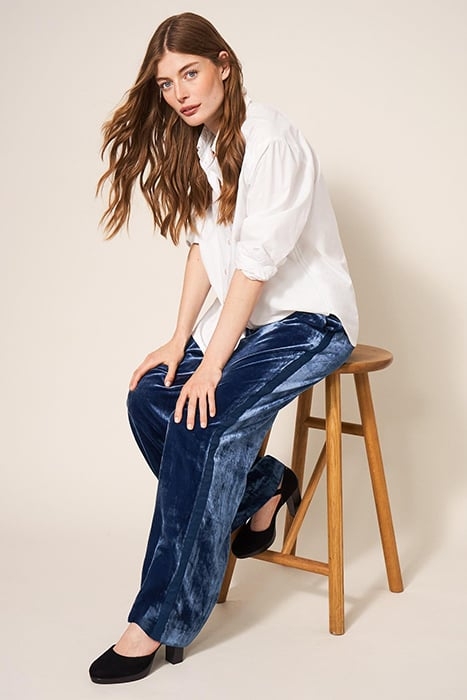 JENNY VELVET WIDE LEG TROUSER DEEP BLUE 4