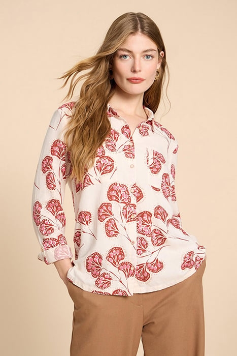 SOPHIE  COTTON SHIRT IVORY PRINTED 1