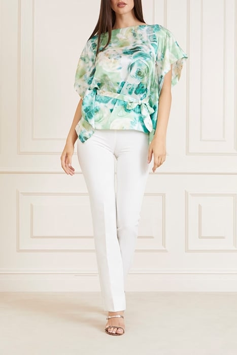 BAJA BEACH KIMONO ROSES BOUQUET BLOUSE PRINT 5