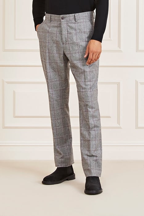 ROGER CLASSIC CHINO FIT BLACK/WHITE/RED TAILORED PANT 1