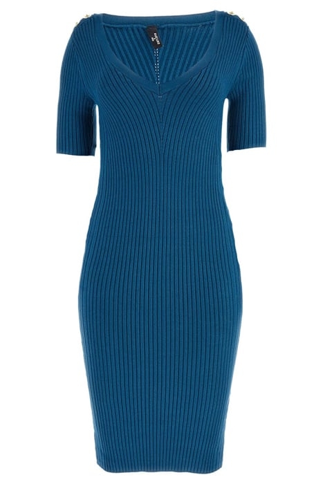 ALICE SS V NECK SWEATER DRESS BLUE OPAL 3