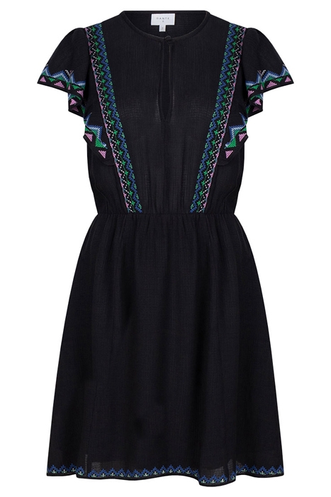 JACLYN EMBROIDERED DRESS WASHED BLACK 2