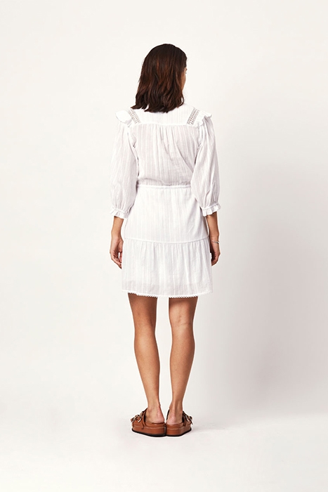 REAUX RUFFLED DRESS OPTIC WHITE 2