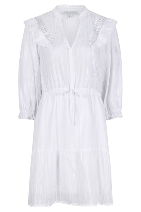 REAUX RUFFLED DRESS OPTIC WHITE 3