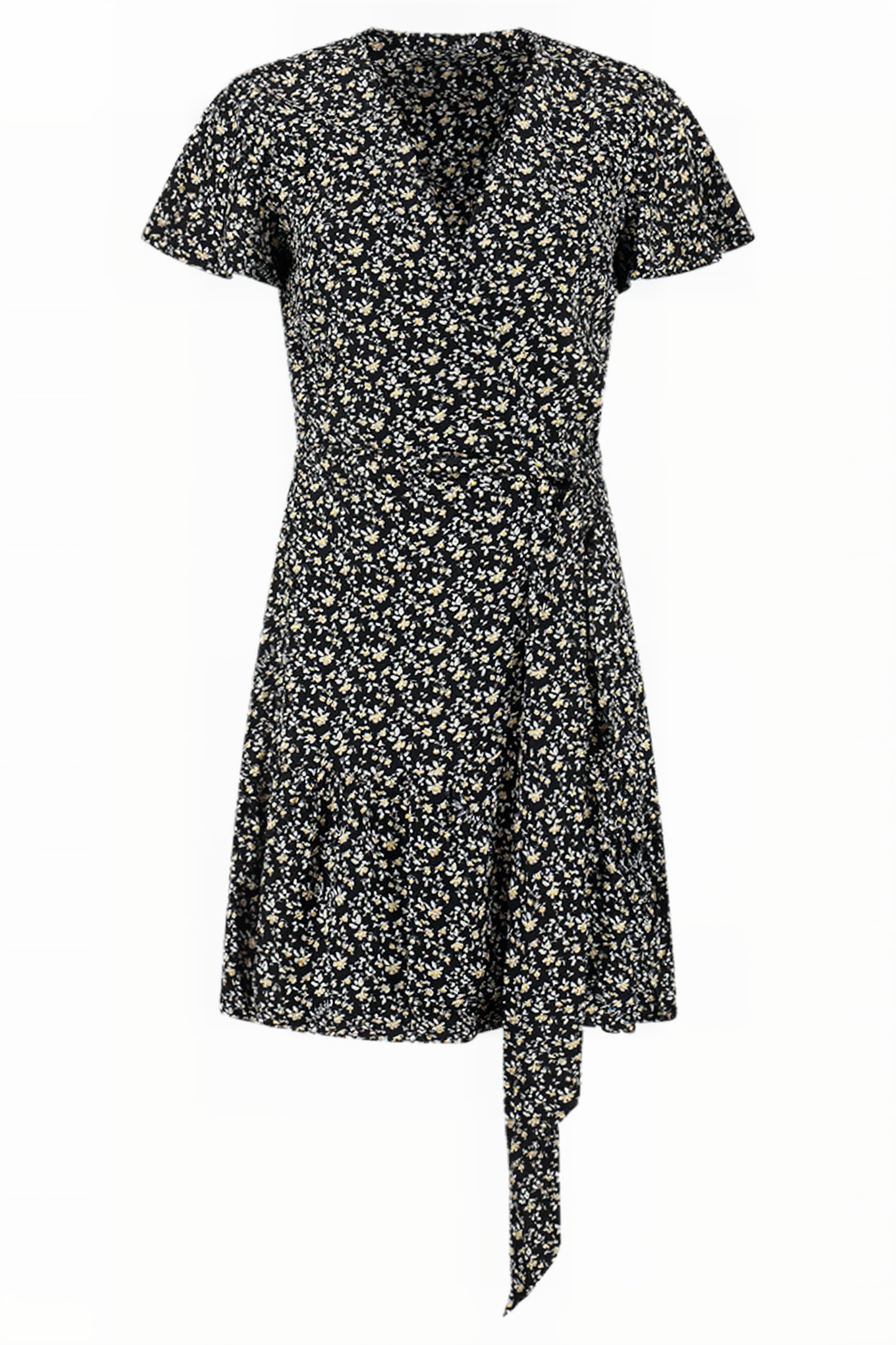 REESE DRESS SHORT SLEEVE MULTI BLACK 1