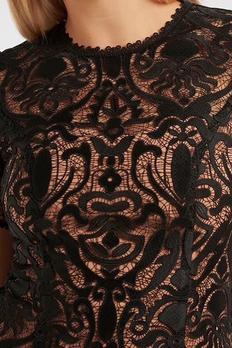 CORNELIA LAYERED GEO LACE MINI BLACK 6