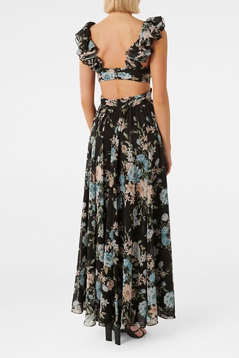 SELENA RUFFLE SHOULDER MAXI DAYTON FLORAL 2