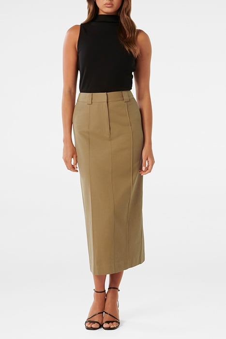 PIPPA PINTUCK MAXI SKIRT NEUTRAL 3