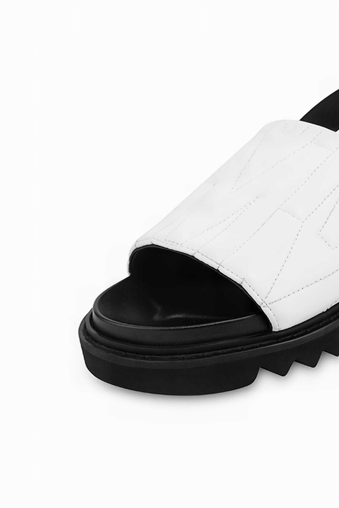 QUILTED NAPPA SANDALS WHITE 4