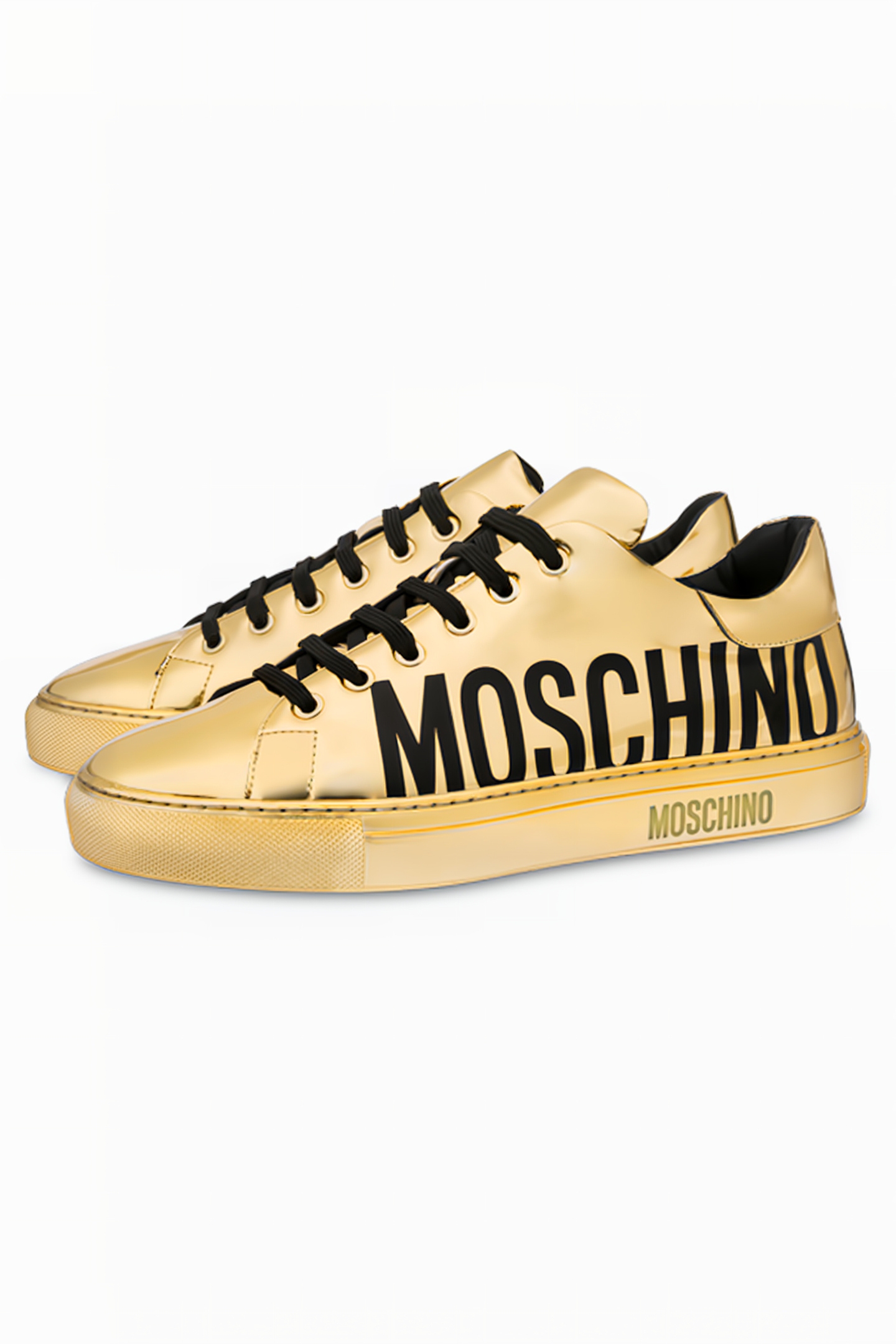 SNEAKERS IN LAMINATED ECO LEATHER GOLD 2