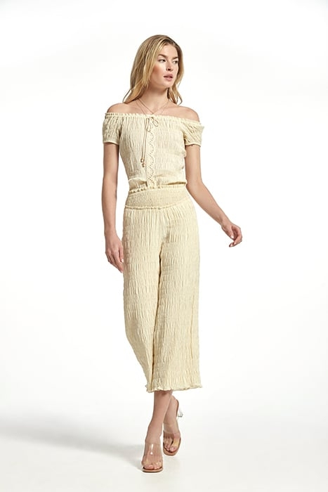 RUBBER STRYPES VOILE BRUNO TROUSERS BEIGE 3