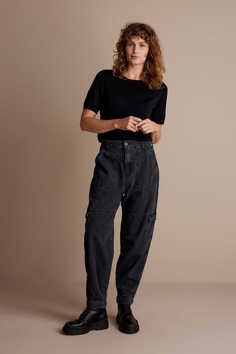 DENIM CARGO PANTS MARITAS LIGHT WEIGHT DENIM BLACK DENIM 2