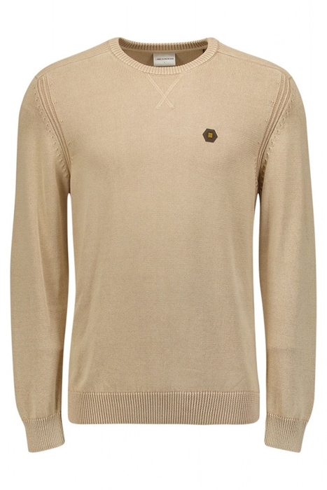 PULLOVER CREWNECK RELIEF GARMENT DYED + STONE WASHED STONE 4