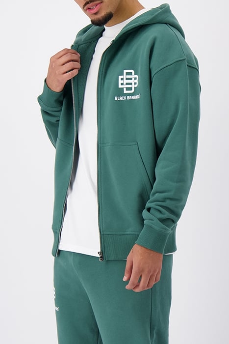 CITY ZIPPER HOODIE GREEN 1