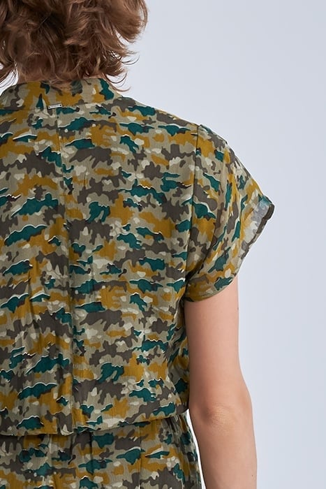 LICHEN DRESS WITH GREEN CAMOUFLAGE PRINT 6