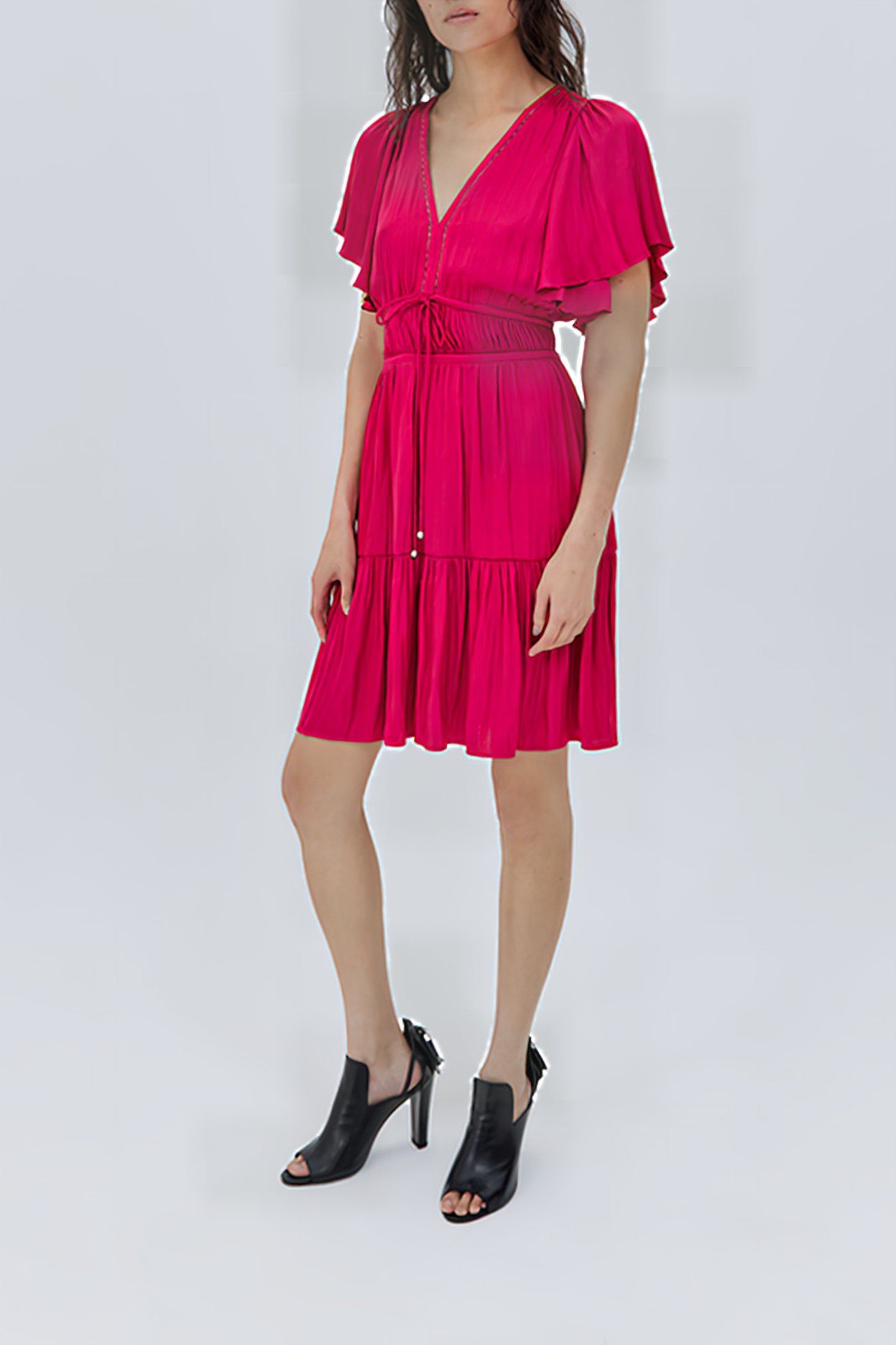 TANGY FUCHSIA RUFFLED DRESS 2
