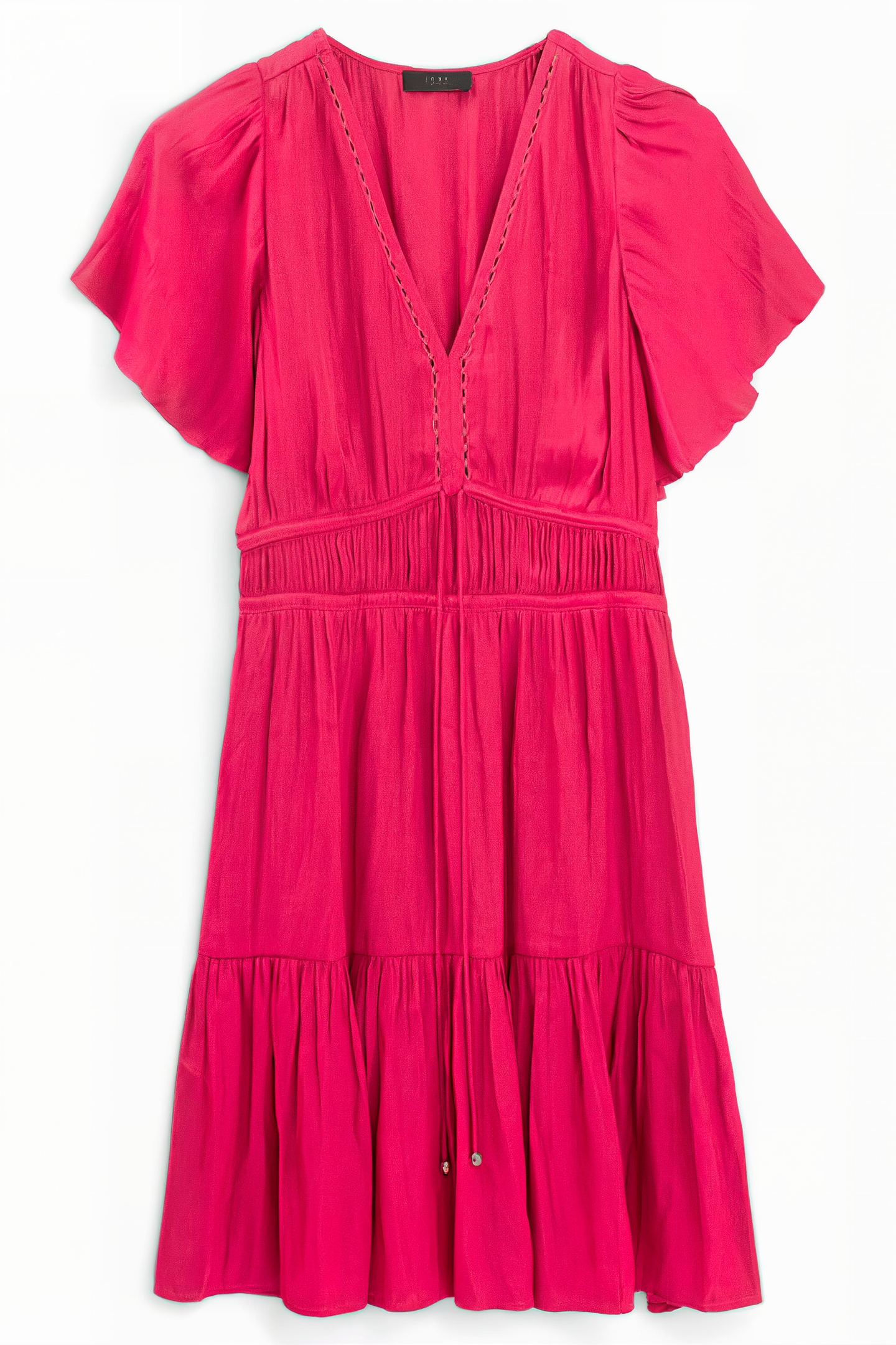 TANGY FUCHSIA RUFFLED DRESS 4