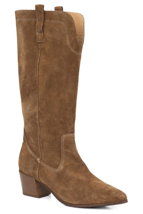 COGNAC SUEDE COWBOY-STYLE BOOTS 2