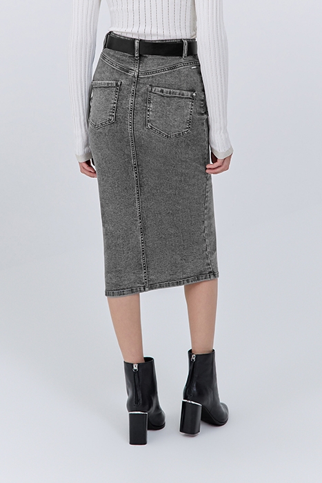 GREY DENIM PENCIL SKIRT 2