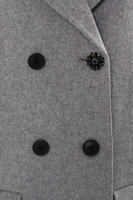 GREY MID-LENGTH COAT WITH DIAMANTE 7