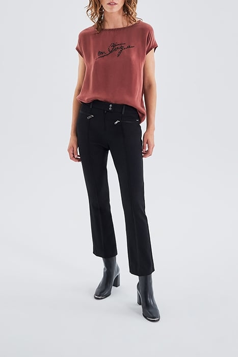 TOMETTE RED TOP WITH BEAD DECOR 3