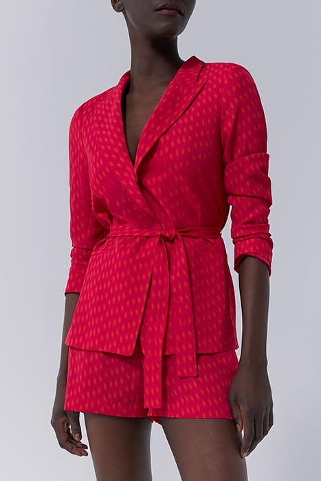 FUCHSIA PRINT SUIT SHORTS 5