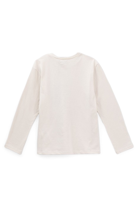 BOYS’ ECRU SNOWBOARDER-BEAR IMAGE T-SHIRT 2