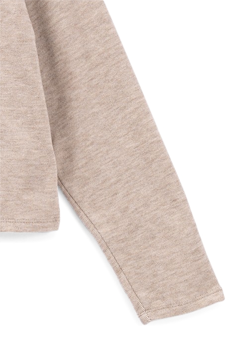 GIRLS’ BEIGE HOODED T-SHIRT WITH XL PRINT ON BACK 3