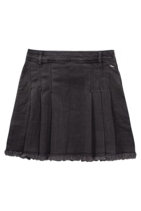 GIRLS’ GREY DENIM PLEATED SHORT SKIRT 1