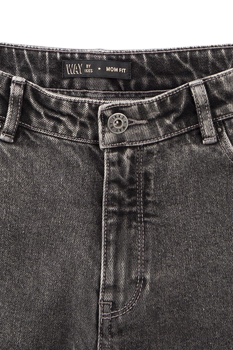 GIRLS’ GREY 7/8 MOM JEANS 5