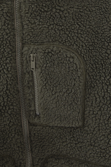 GIRLS’ KHAKI SHERPA/QUILTED REVERSIBLE PADDED COAT 3