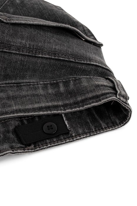 GIRLS’ GREY HIGH-WAIST SLIM JEANS WITH SIDE BANDS 6