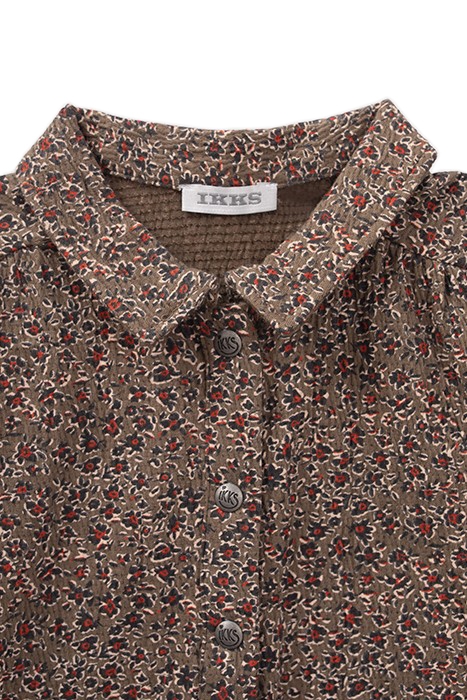 BABY GIRLS’ KHAKI LEOPARD FLORAL PRINT BLOUSE 3