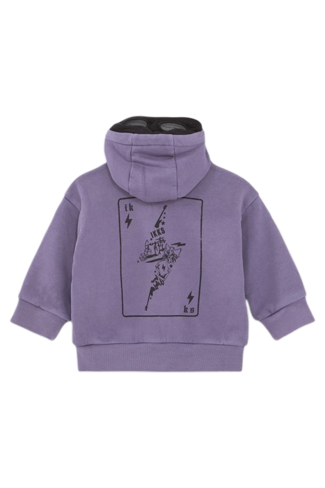 BABY BOYS’ VIOLET HOODED CARDIGAN WITH PRINT ON BACK 2