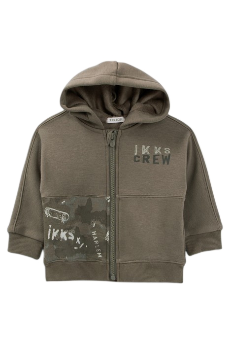 BABY BOYS’ KHAKI CARDIGAN WITH XL PRINT ON BACK 1