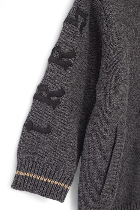BABY BOYS’ GREY KNIT CARDIGAN WITH EMBROIDERED SLEEVES 5