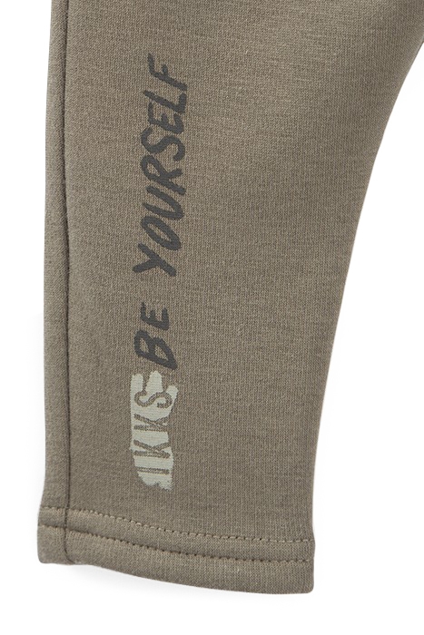 BABY BOYS’ KHAKI DOUBLE ELASTICATED WAISTBAND JOGGERS 6