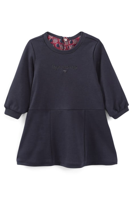 BABY GIRLS’ NAVY/HEART-APPLES REVERSIBLE DRESS 3
