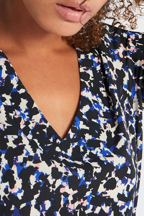 BLACK TACHIST PRINT BLOUSE 4