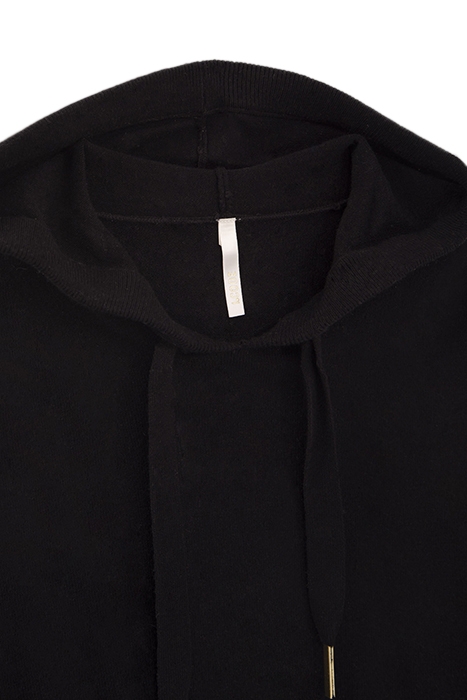BLACK LUREX KNIT HOODED SWEATER 7