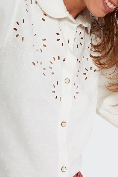 ECRU EYELET EMBROIDERY DICKEY SHIRT 6