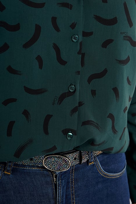 IMPERIAL GREEN WAVE PRINT SHIRT 7